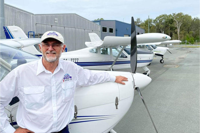 Mahl Oakes with The Three Aircraft At Fly Now Redcliffe